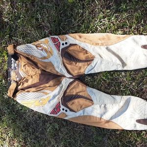 Vintage Fly Pants Evolution BMX Pants Size 32 Gold Leather